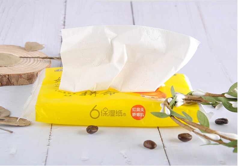 Raw wood pulp without chemical addition baby moisture portable toilet paper meal paper tissue paper