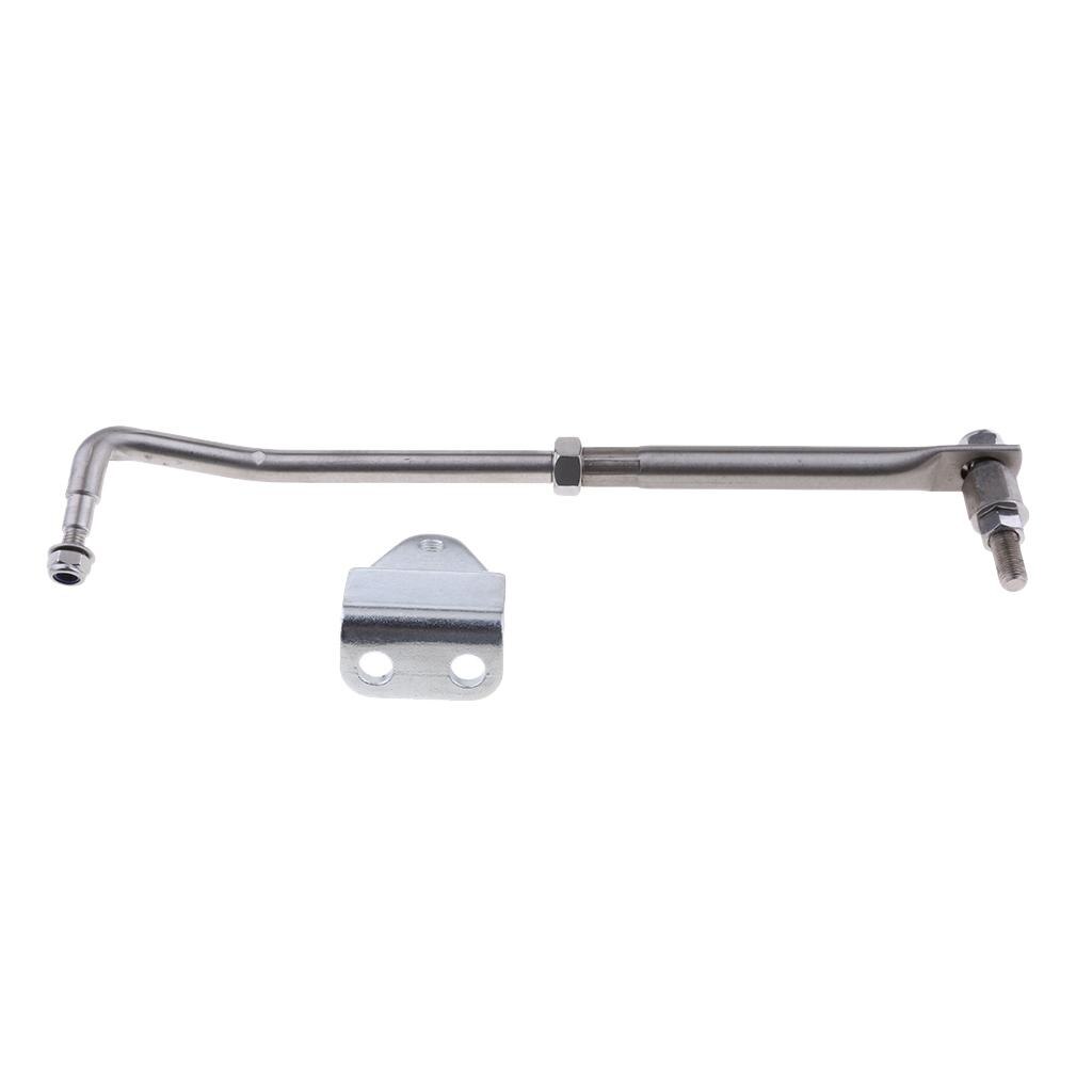 Barra de dirección fueraborda de acero inoxidable, palanca de acelerador de enlace de 33cm / 13 pulgadas, duradera y resistente a la corrosión