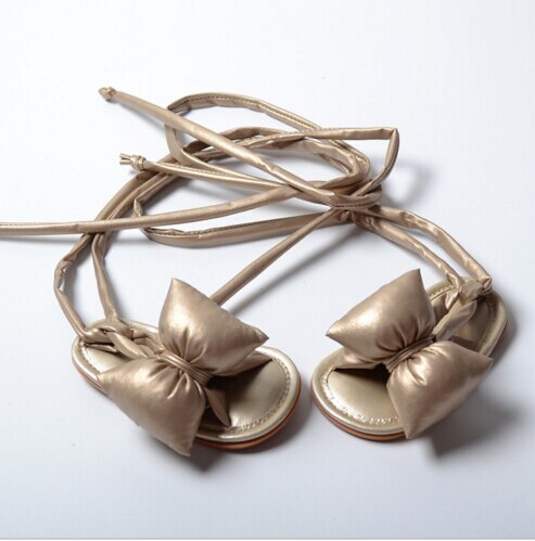 Schattige sandalen voor babymeisjes, pu-sandalen met grote vlinders, romeinse sandalen met strik, zomerschoenen, maat 0-18m