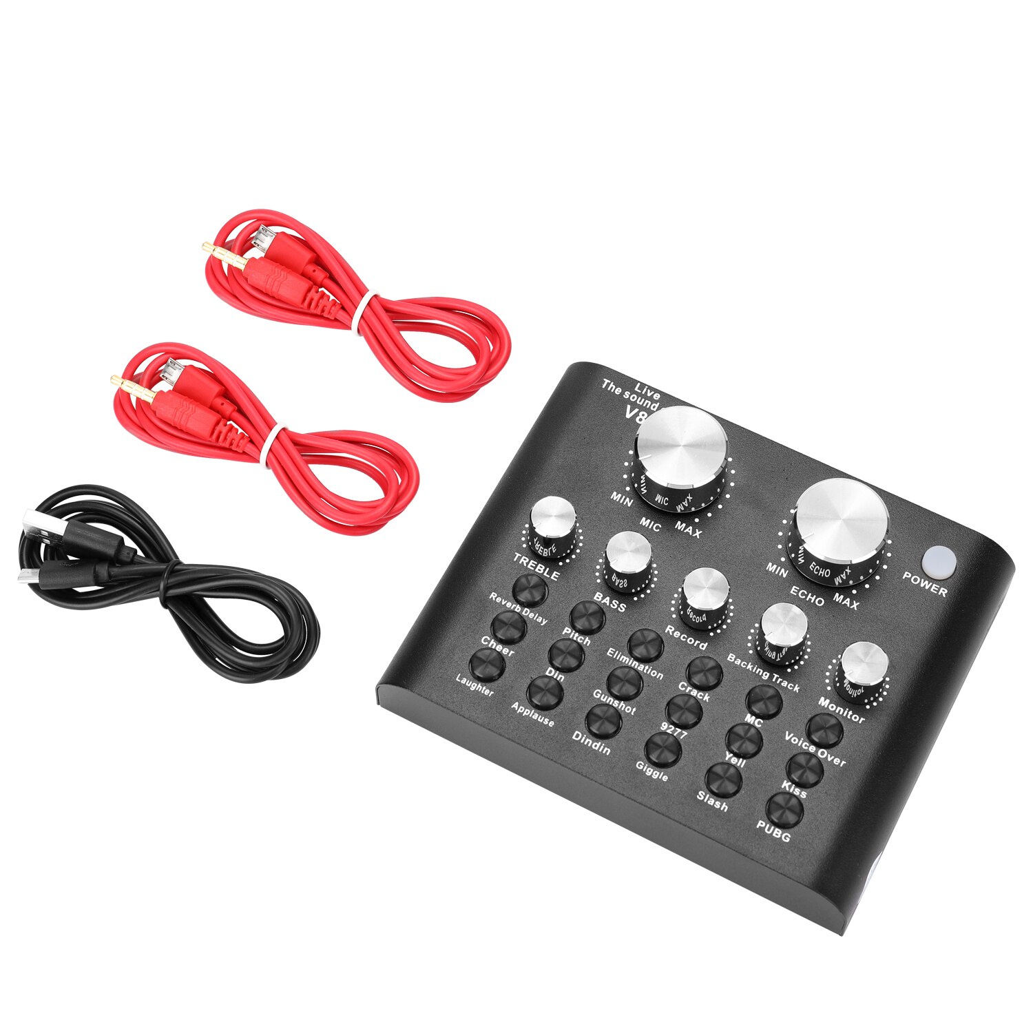 Audio USB Headset Microphone Webcast Live Sound Card Electric Sound Broadcast for Phone Computer PC