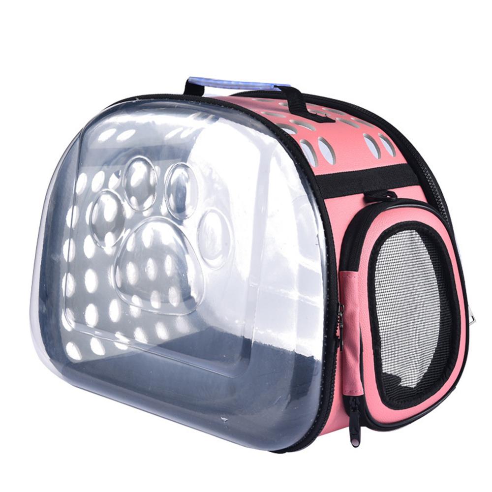 Opvouwbare Cat Carrier Bag Opvouwbare Outdoor Reizen Kitten Kooi Katten Rugzak Kleine Huisdier Draagtas Handtas Huisdieren Benodigdheden: Roze / 36x20x22cm