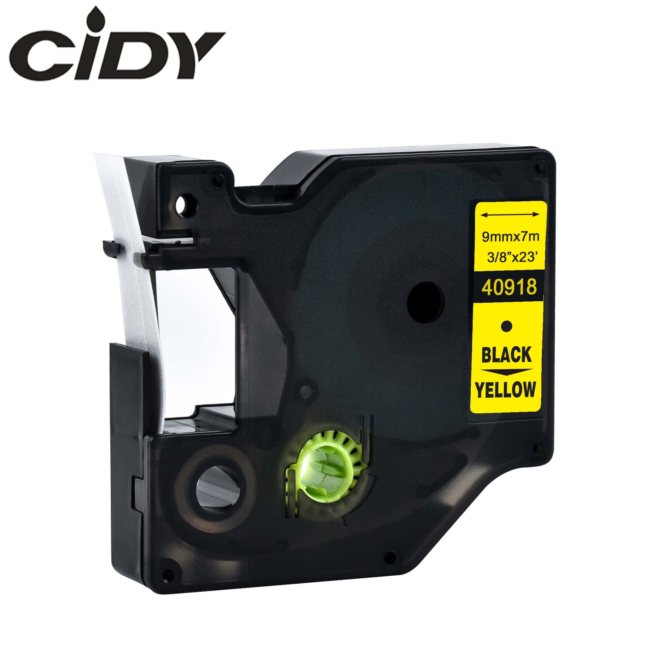 CIDY Multicolor 40913 40918 40910 9mm black on white label tape Compatible Dymo D1 manager 45013 FOR DYMO LM160 LM280 DYMO PNP: 9mm black on yellow