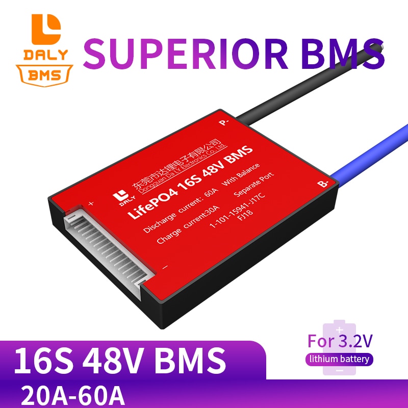 LiFePO4 BMS 16s 48V 30A 40A 50A 60A 18650 Batteria Al Litio di Protezione Bms Pcm Ebike Temp. Sensore Opzionale