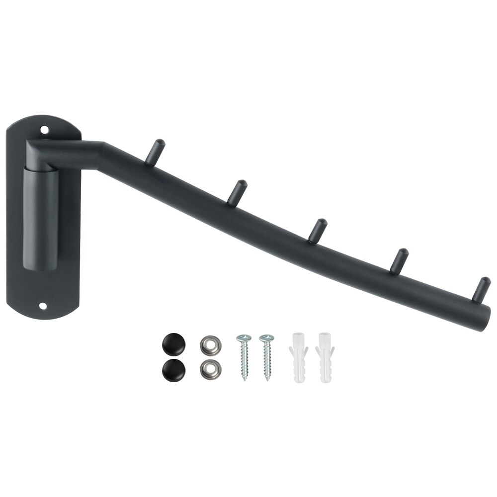 Clothes Rack Coat Hangers Wall Mounted Hanger Stainless Steel Indoor Space Saving Clothes Hangers for clothes Bathroom Swing Arm: GGYJ1005B-1P