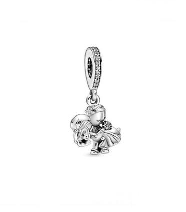 Novo 100% 925 prata esterlina sem fim amor pingente zircão encantos contas apto pan pulseira mulher diy jóias presentes: Black