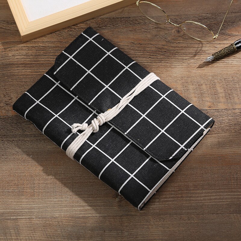 Traveler notebook Classic fabric soft cover Inner spiral bound Art Journal refillable Dotted&Blank pages Bullet journal, diary