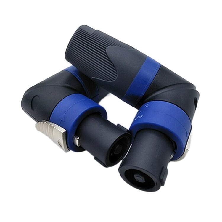 2pcs L shaped XLR plug 90 Degree 4-pin Plug Audio Speaker Plug XLR 4p Adapter 4pin Plug