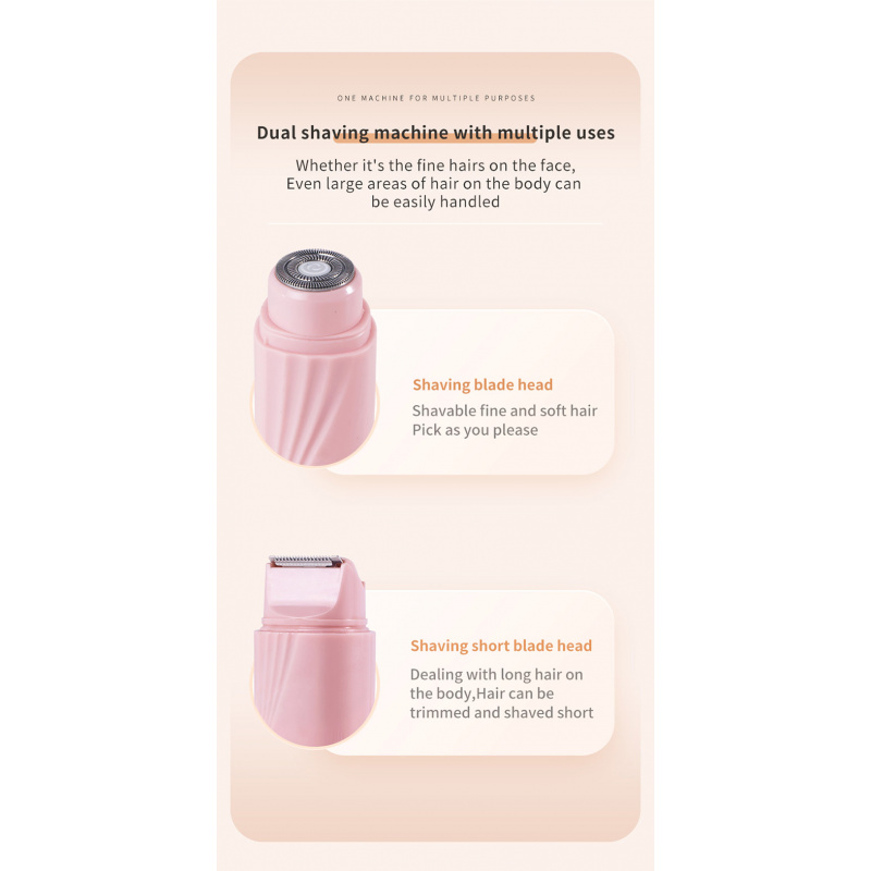 Hair Epilator Rechargeable Electric Epilator For Women Dual Head Hair Removal Device For Face Body Bikini Shave Tools Travel