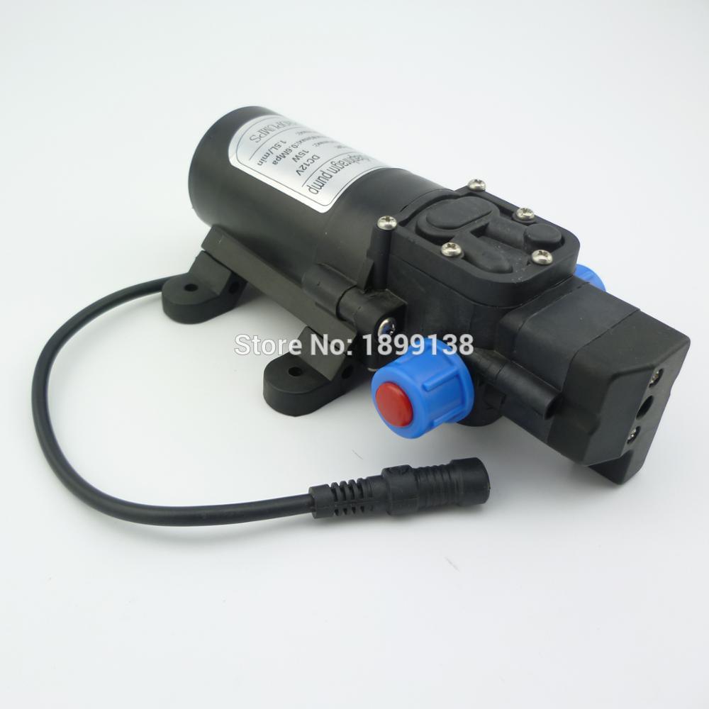 automatic pressure switch type 15W 1.5L/min High pressure self priming diaphragm dc 12 volt small low volume water pump