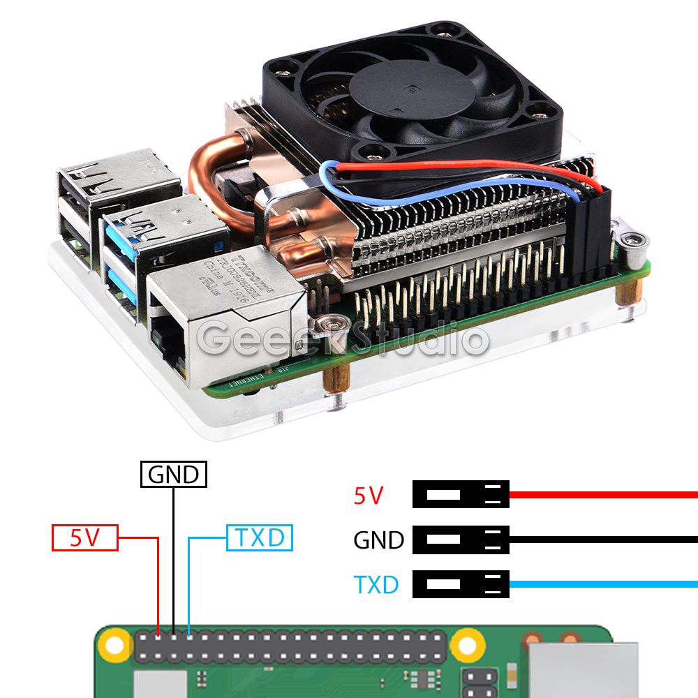 Raspberry Pi 4B ultradunne ijstorenkoeler koelventilator voor RPI 4-model B CPU-ventilator