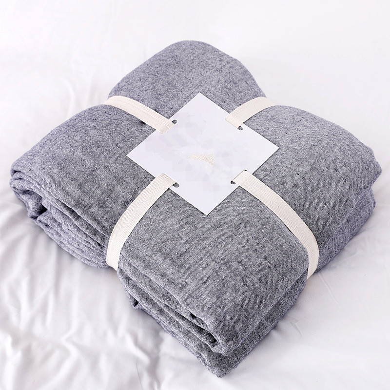 Garza di cotone Mussola Coperte E plaid Coperta per Letto Da Letto in Cotone Copertura Divano proprietà aria Condizionata Copriletto per I Bambini Adulti: grigio / 150x200cm