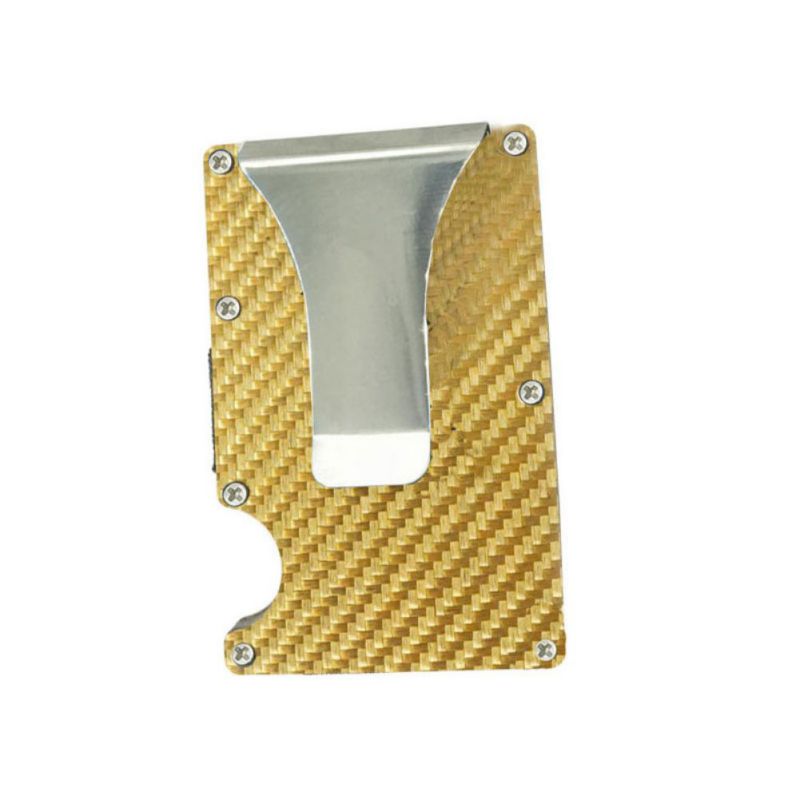 De Crédit En Fiber de carbone Support De Carte RFID Sans Autobalayage métal portefeuille Bourse Homme Titulaire de la Carte D'affaires Sac De Rangement Portefeuille Minimaliste #1