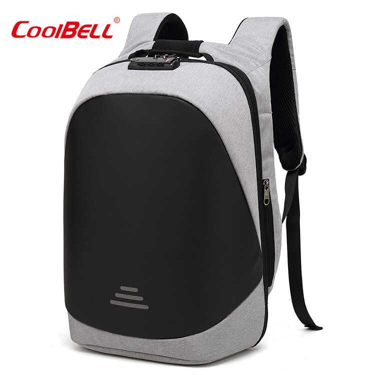 Cool bell usb opladning notebook rygsæk mænd kvinder 15.6 tommer bærbar computer taske vandtæt anti-tyveri skoletaske til drenge piger