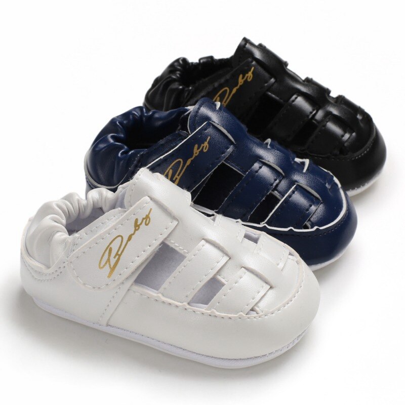 Zomer Baby Jongens Ademende Anti-Slip Holle Kinderen Pu Lederen Schoenen Peuter Zachte Zolen Baby Sandalen Mode sneakers