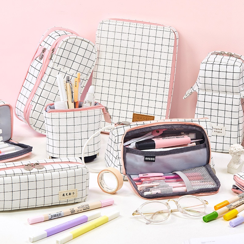 Estuche de almacenamiento para bolígrafos, bolsa de papelería escolar, para estudiantes universitarios, para oficina y adultos