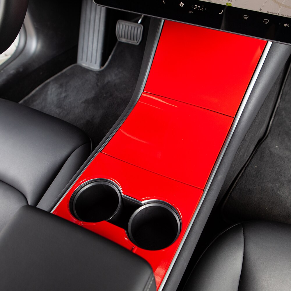 4S Winkel Modely Model3 Beschermende Centrale Interieur Stickers Accessoires Voor Tesla Model 3 Carbon Fiber Abs Tesla Model Y