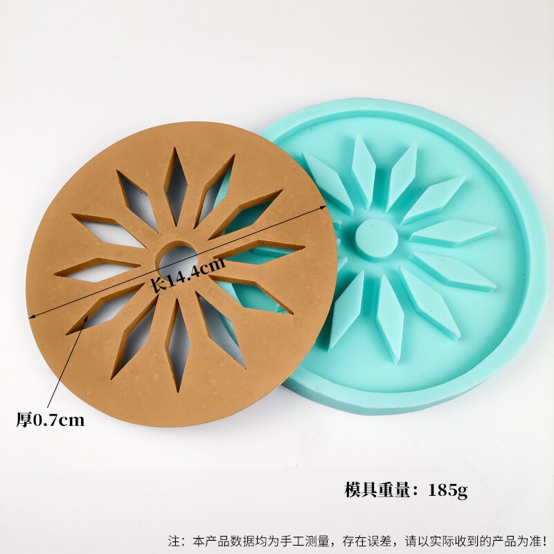 Multi Silicone Concrete Coaster Molds Cement Base Molds Tea Cup Holder Tray Molds Minimalist Tray Molds: Chocolate