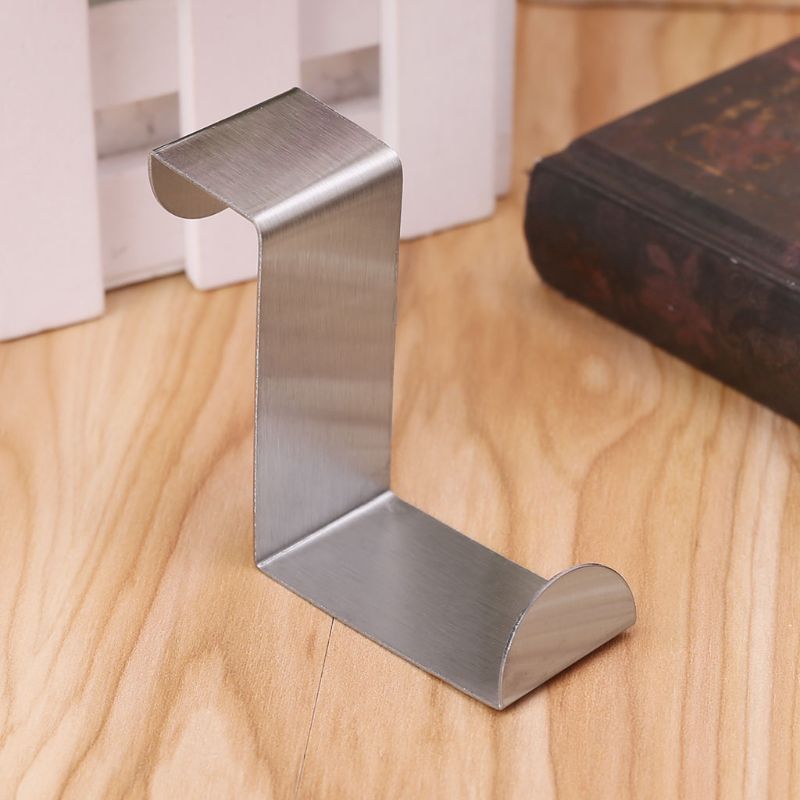 Stainless Steel Over Door Hook Kitchen Cupboard Drawer Cabinet Clothes Holder Organizer
