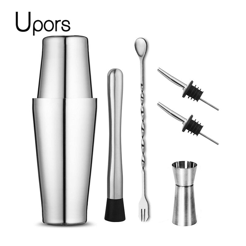 UPORS – agitateur à Cocktail Boston, en acier inoxydable, pour barman, tasse à vin, Martini, mélangeur, ensemble de Bar