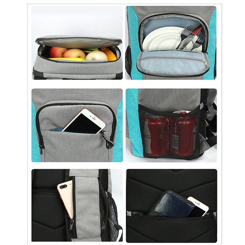Portable Big Cooler Bag Thermo Lunch Picnic Box Insulated Cool Backpack Drink Beer Ice Pack Food Fresh Carrier Thermal Bags