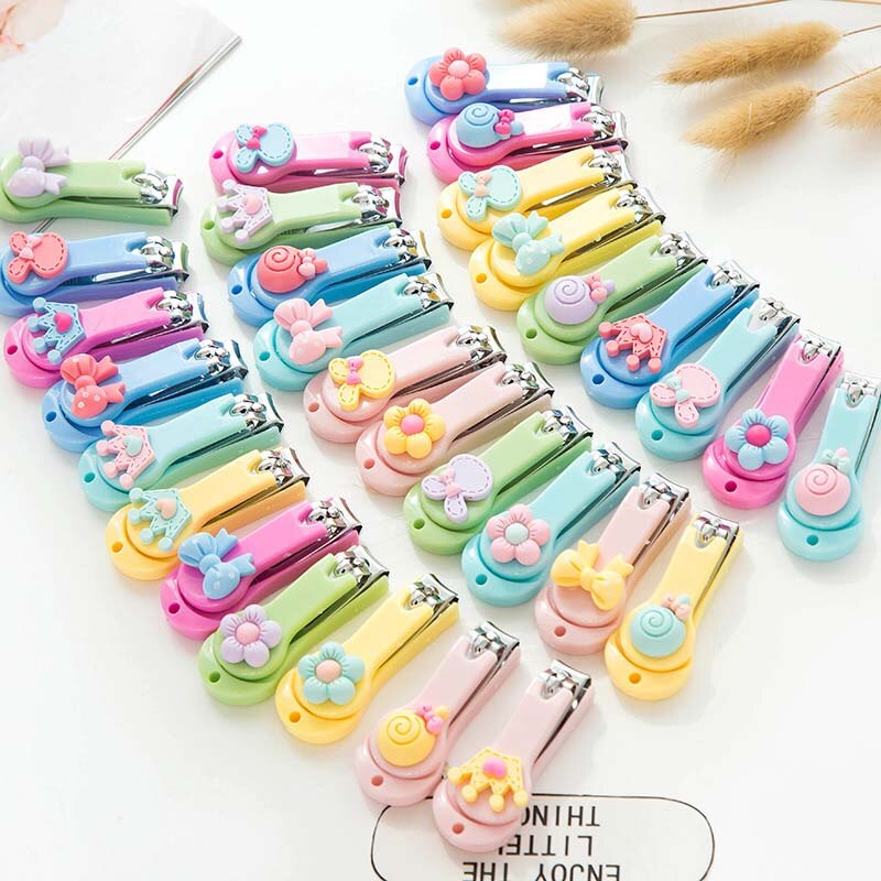 Coupe-ongles avec couvercle pour bébé, 1 pièce, couronne, enfants, doigts, orteils, outil de manucure, soins des ongles pour enfants