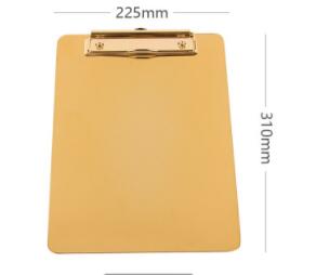 Metal Clip Board Folder Multifunctional A4 Writing Clips Board Clamp Paper Clipboard Holder Hanging Plate Sketch Student Office: Yellow
