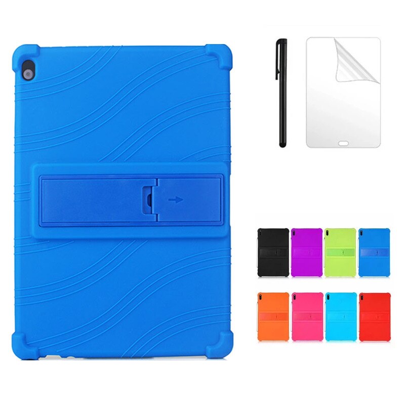 Voor Lenovo Tab M10 TB-X605F X505F Tab P10 TB-X705F TB-X705L 10.1 Inch Tablet Beschermhoes Soft Silicon Case + Film + Pen