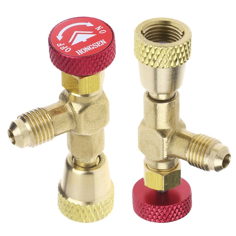 1PC R410 90 Degree Refrigeration Adapter Connector Gauges Hose Refrigerant