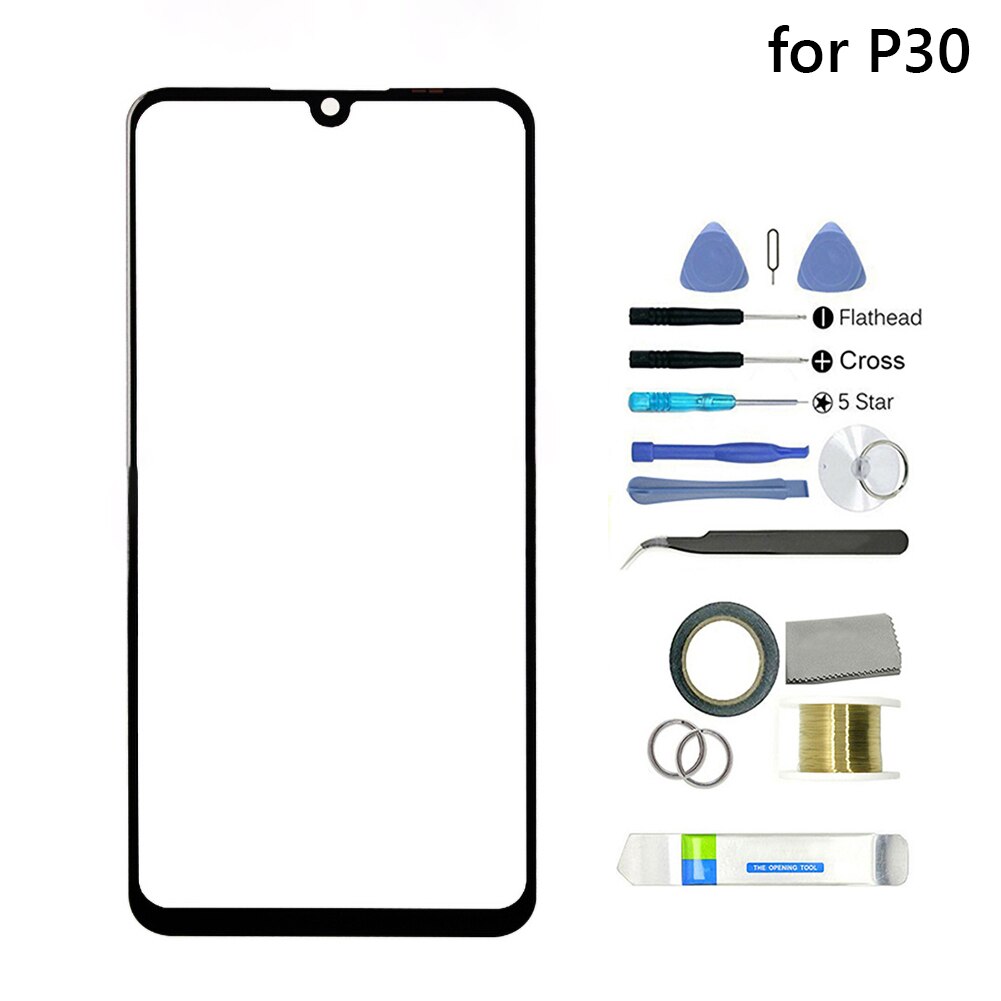 Front Glass Screen Kit Replacement Front Outer Glass Screen Lens Repair Kit for Huawei P30 Lite Pro