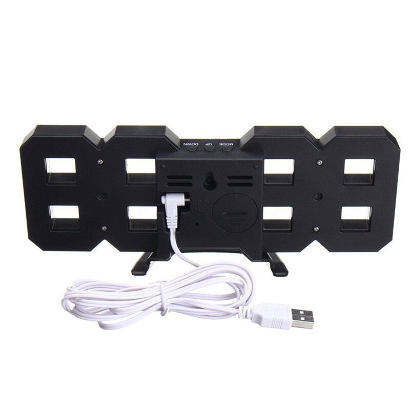 3D doprowadziło cyfrowa ściana zegary 24 / 12 wyświetlacz godzin 3 poziomy jasności możliwość przyciemniania Nightlight funkcją drzemki dla domu kuchnia biuro