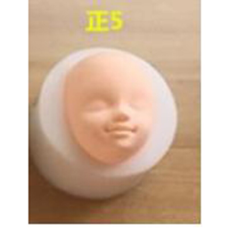 1 stk kake dekorasjonsverktøy 3d baby face myk leireformverktøy silikonform kake sjokoladegodteri bakeform fondant: 5