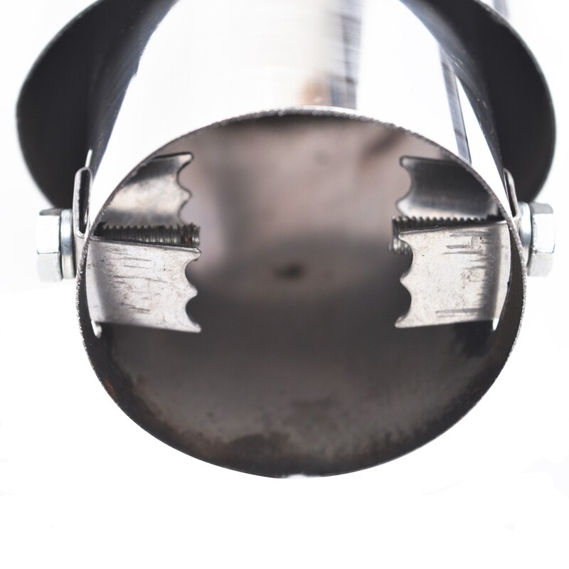 Chrome-plated stainless steel car exhaust muffler Car modification exhaust pipe tail throat straight muffler stainless steel