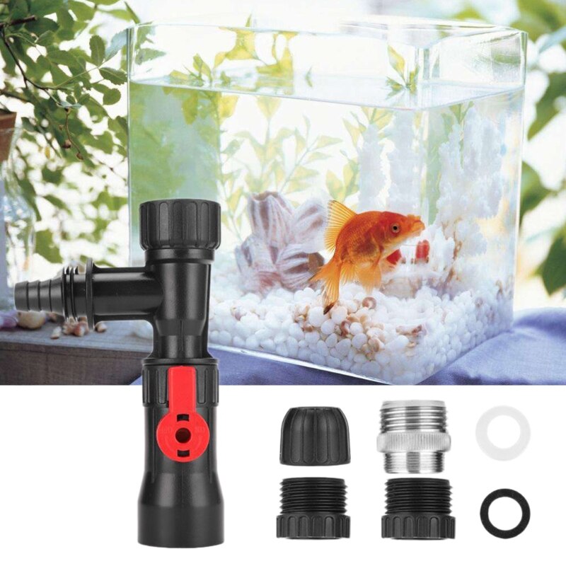 Kunststoff Aquarium Wasser Wechsler 3-Weg Wasserhahn Typ Wasser Wechsler Aquarium Reinigung Werkzeug Garten Splitter Bewässerung Anschluss Distr