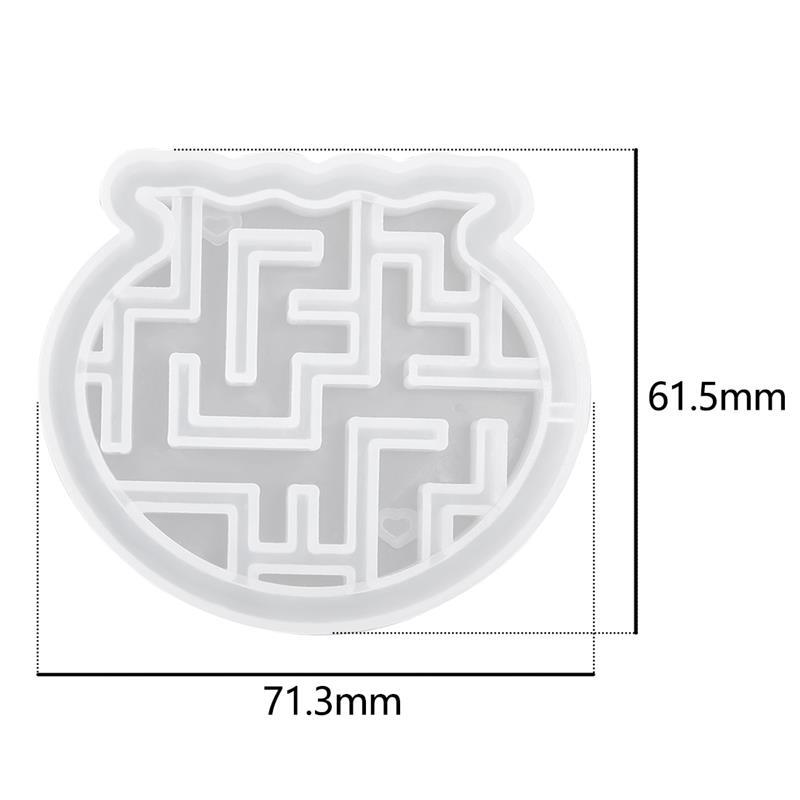 Quicksand Maze Silicone Mold Shaker Molds Milk Bottle Heart Shape UV Epoxy Resin Mold Heart Keychain Pendant Craft Jewelry Tools: 4