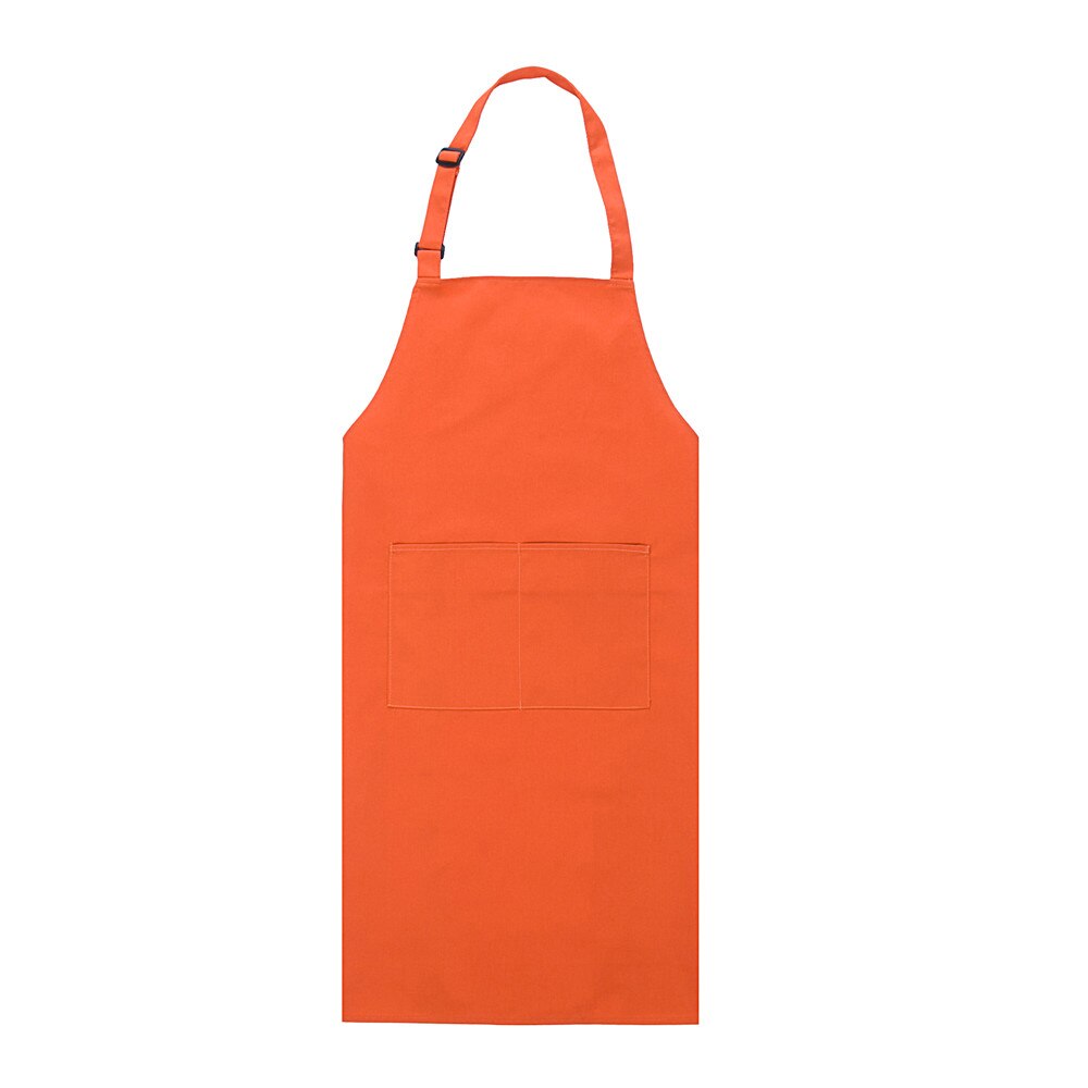 6 Color Food Service Chef Workwear Adjustable Halter Neck BBQ Apron Restaurant Bakery Hotel Waiter Cook Work Uniform: Orange