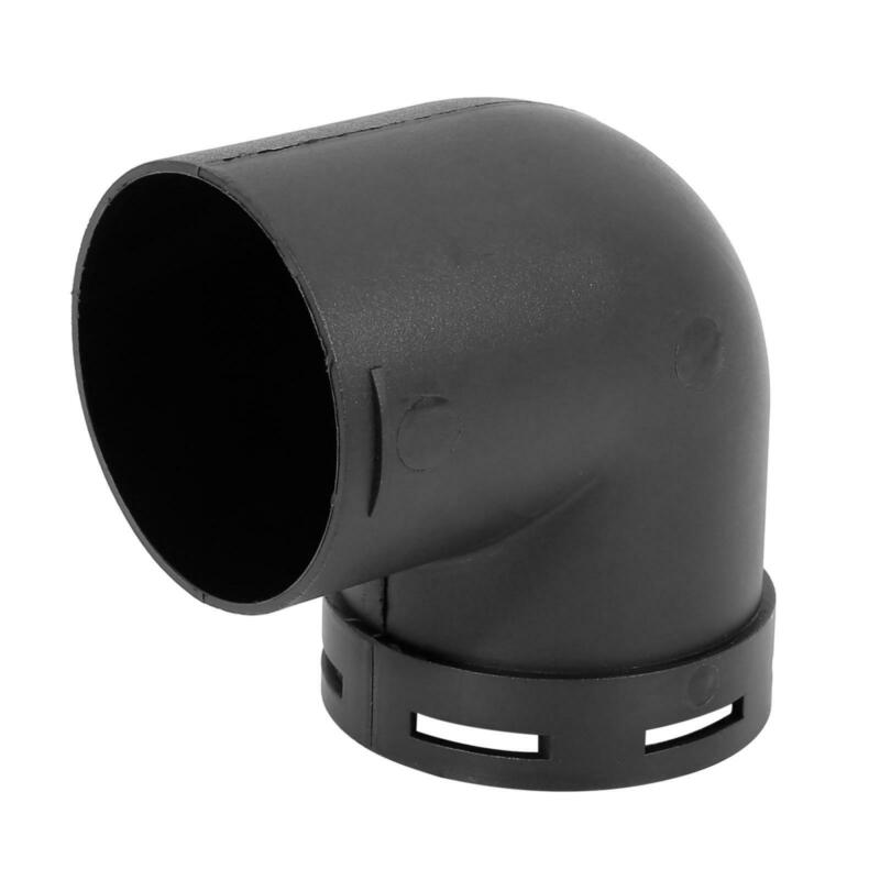 Connecteur de sortie coudé en plastique noir pour conduit d'air , 60mm, pour chauffage de voiture