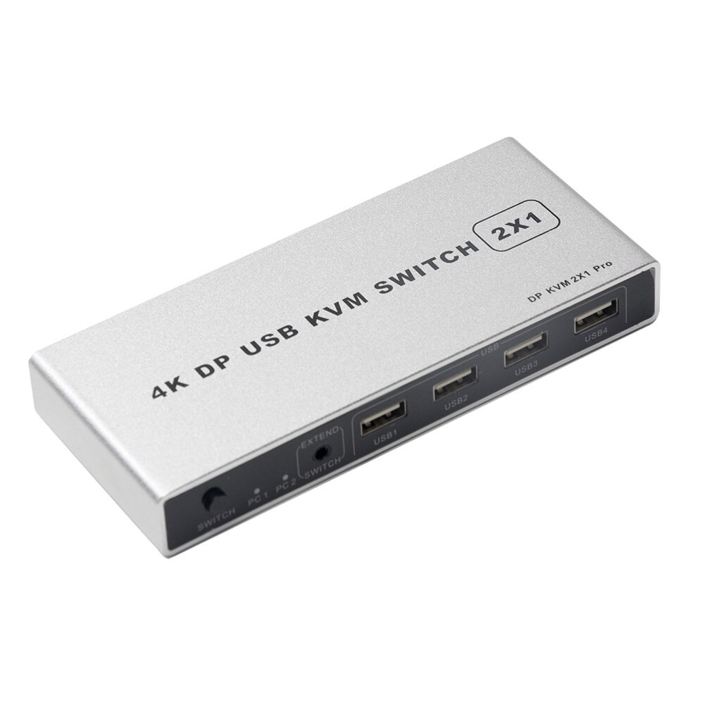 Mouse Support 1 Out Stable Plug And Play Connection Displayport Monitor 4K 60Hz VGA Controller Dual Port HDMI USB KVM Switch