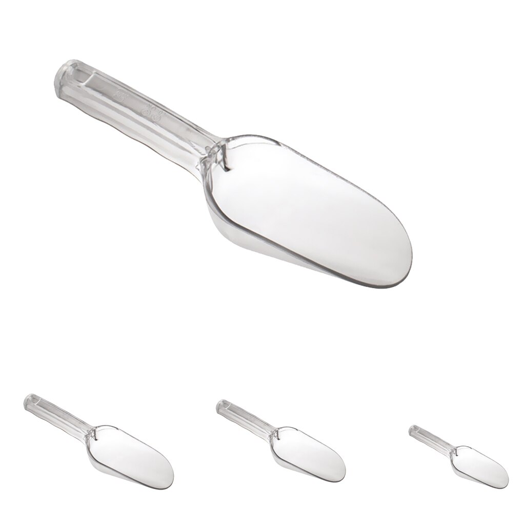 Clear Plastic Shovel with Handle Food Rice Ice Tool Kitchen Bar Utensils