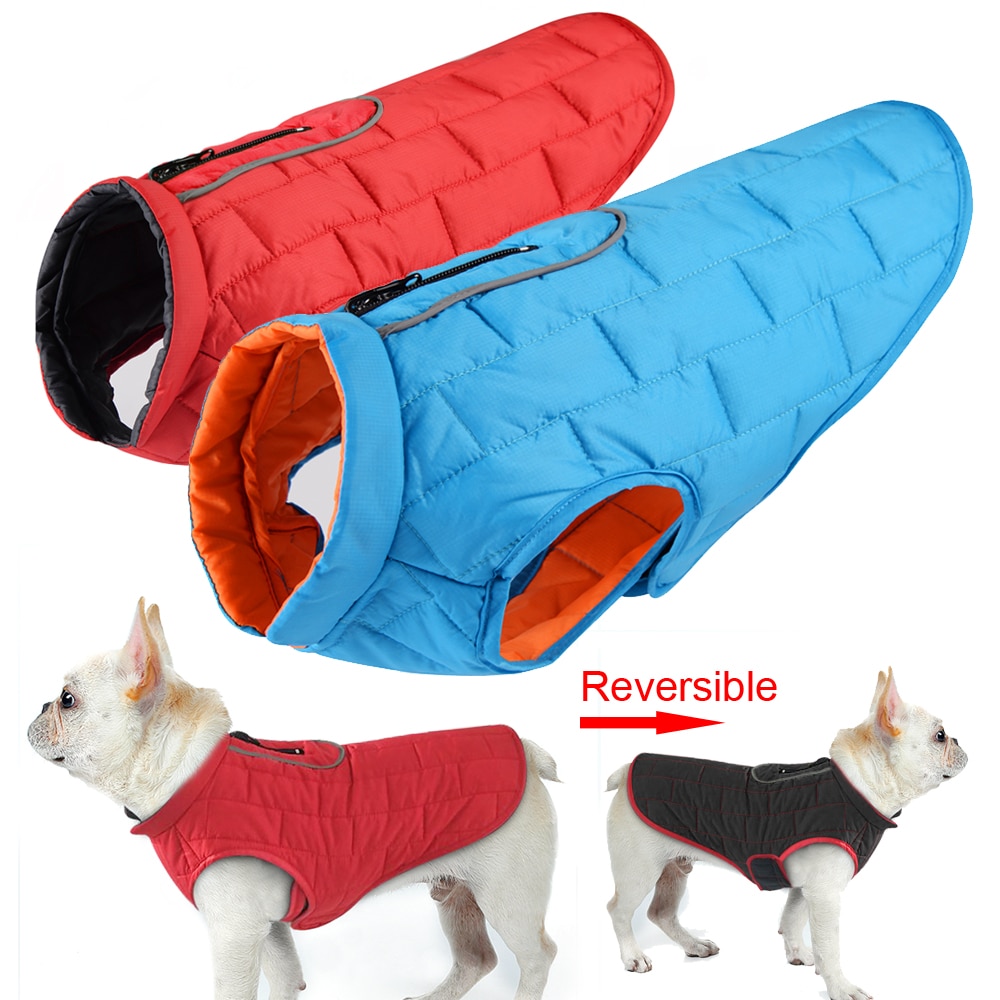 Hond Kleding Waterdicht Winter Hond Jas Jas Omkeerbaar Kleding Voor Kleine Middelgrote Grote Honden Franse Bulldog Chihuahua Pug