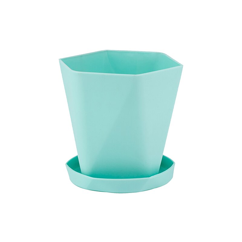 Thickened Flower Pots Home Garden Flower Pots Plastic Gallon Pots Living Room Balcony Green Basket Resin Planting Pots: Green