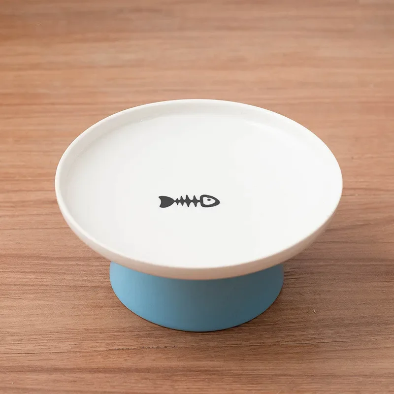Kattenbak Keramische voerbakken Kat Hondenbak Schotel Voedselbord voor huisdieren Kitten Waterschotel Feeder Hondenbak Feeder voor katten Accessoires voor huisdieren: GRIJS