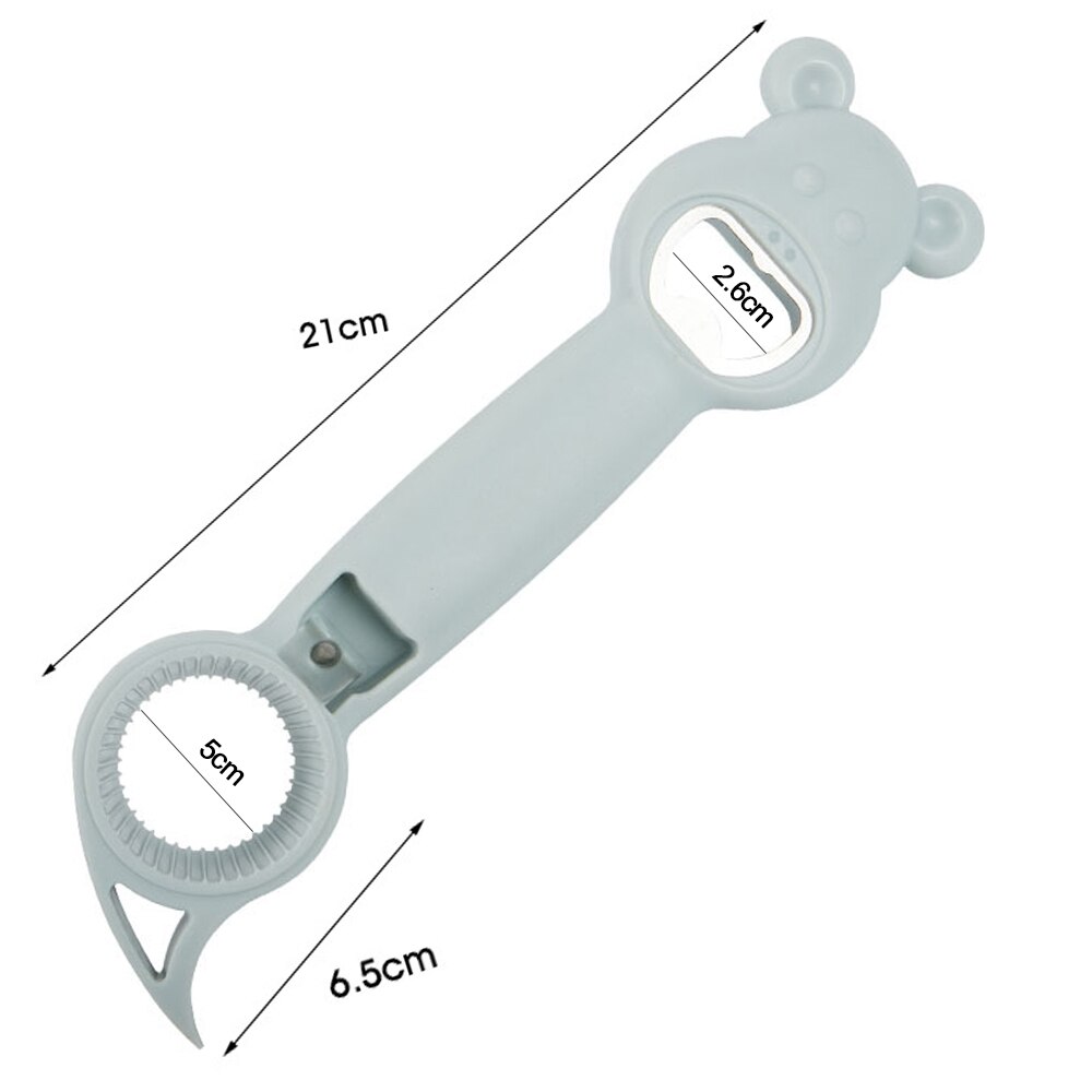 4 in 1 Beer Bottle Opener Multifunctional Destapador De Cerveza Mujer Topless Can Opener Kitchen Gadget Bar Tool Accessories: Blue