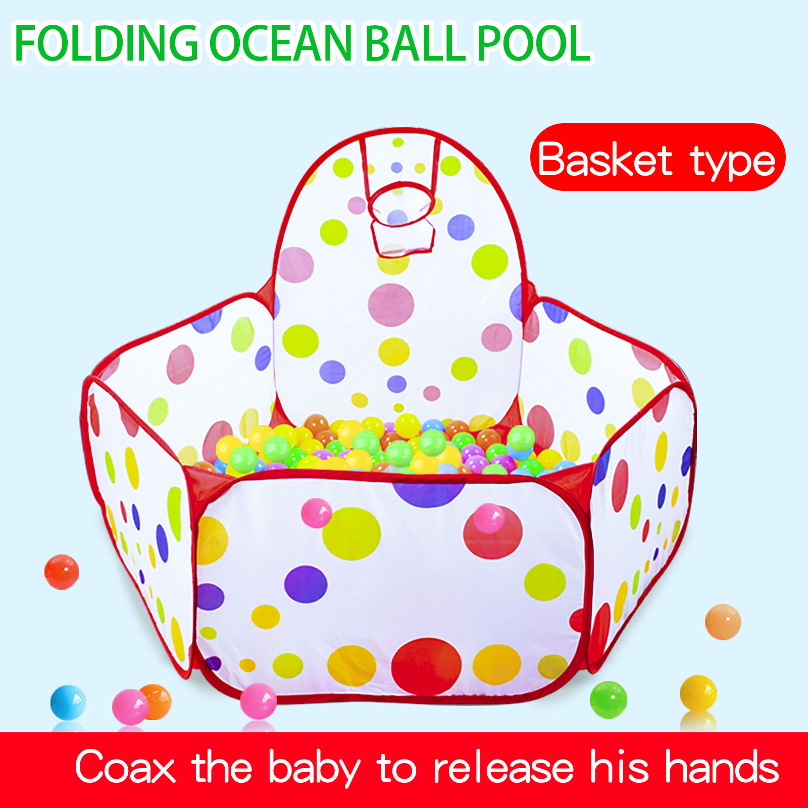 Kinder Ocean Ball Pool Met Basketbalmand Bobo Zwembad Speelgoed 1.2M (Exclusief Bal)