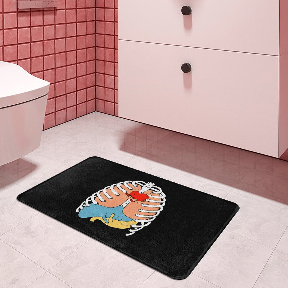 Alfombra con forma de corazón para decoración del hogar, felpudo absorbente, antideslizante, para entrada de baño, interior, cocina, 1 pieza