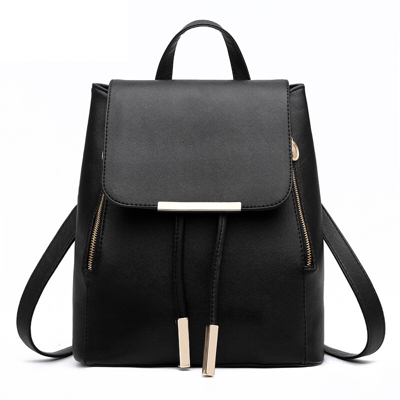 MONNET CAUTHY New Arrival plecaki rozrywka moda praktyczne torebki z ekoskóry jednolity kolor zielony lawendowy beżowy głęboki błękit czarny plecak: Black