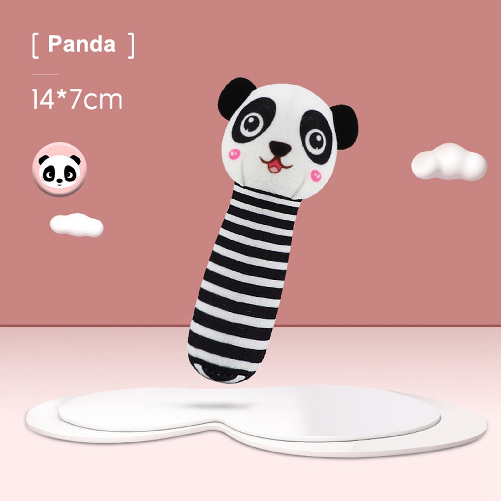 Newborn Baby Toys 0-12 Months Cartoon Animal Baby Plush Rattle Mobile Bell Toy Infant Toddler Early Educational Toys Bite Tool: A