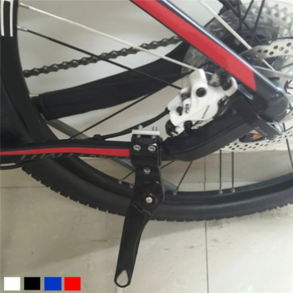Adjustable Aluminum Alloy White Kick Stand For Bicycle Mtb Cycling Part Alloy Adjustable Bike Kickstand Sidestay Kickstand