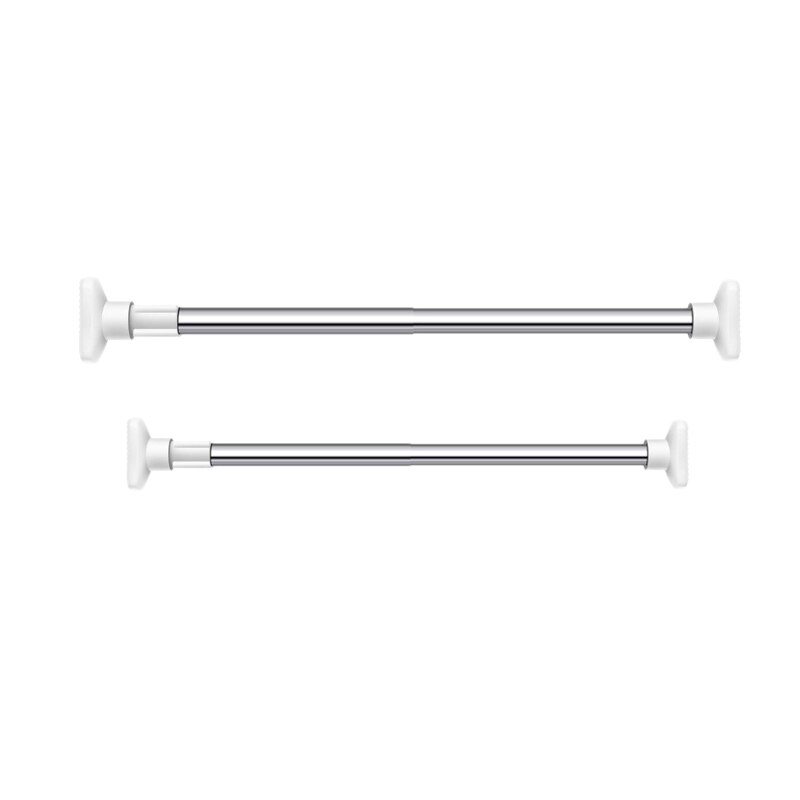 Secador de ropa con varilla ajustable telescópica de acero inoxidable, barra de tensión de acero inoxidable, carril de cuarto de baño, se puede usar