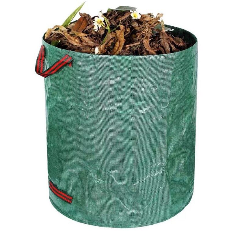 Large Capacity Garden Waste Storage Bag can Reusable Leaf Sack Trash Foldable Garbage Waste Bins Collection Container bins