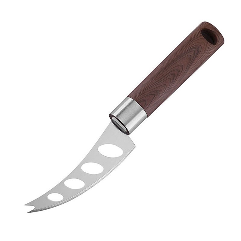 Goodfeer Rvs Kaas Mes Met Gevorkte Tip Gekarteld Gat Boter Vork Slicer Cutter Kaas Gereedschap Keuken Accessoires